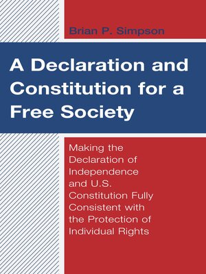 cover image of A Declaration and Constitution for a Free Society
